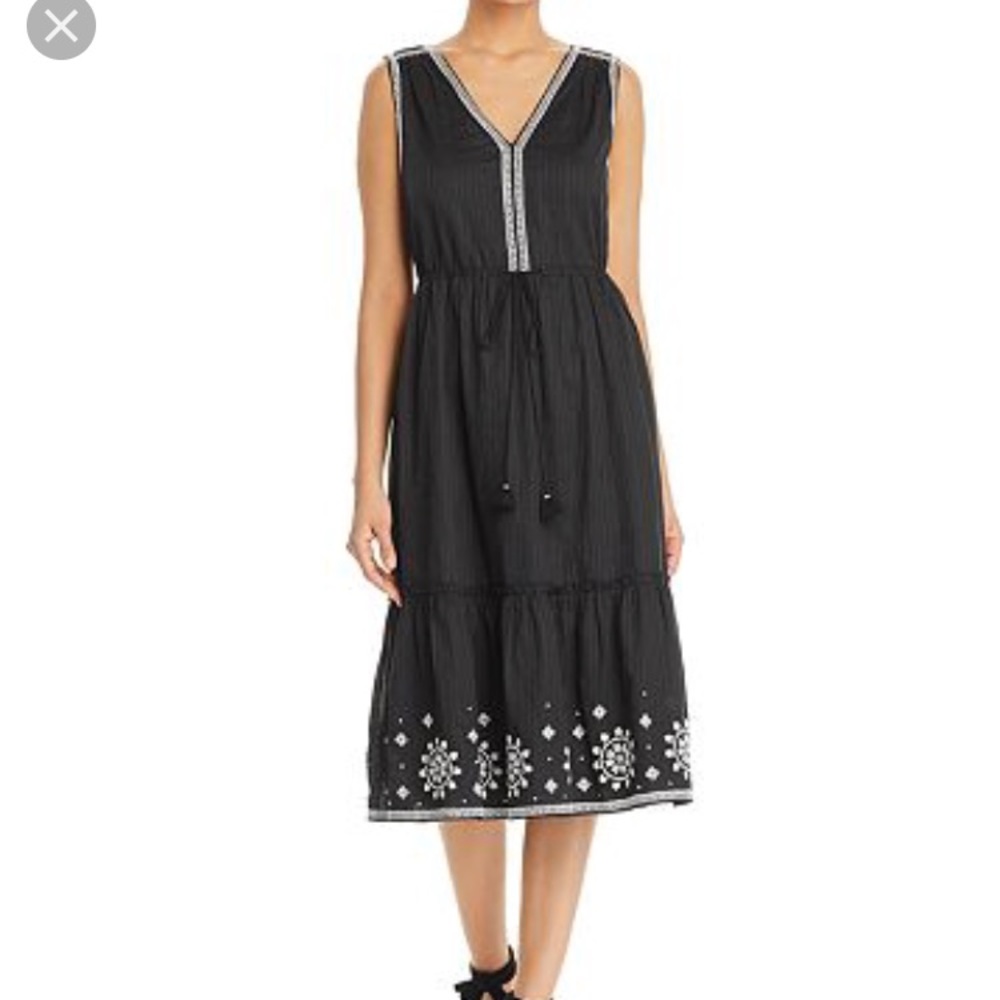 Kate Spade mosaic embroidered midi dress